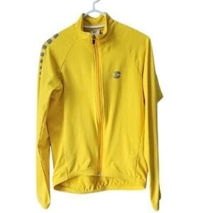Cannondale Vintage Yellow Zip Cycling Jacket Size Large USA made‎ Biking 90s Y2K
